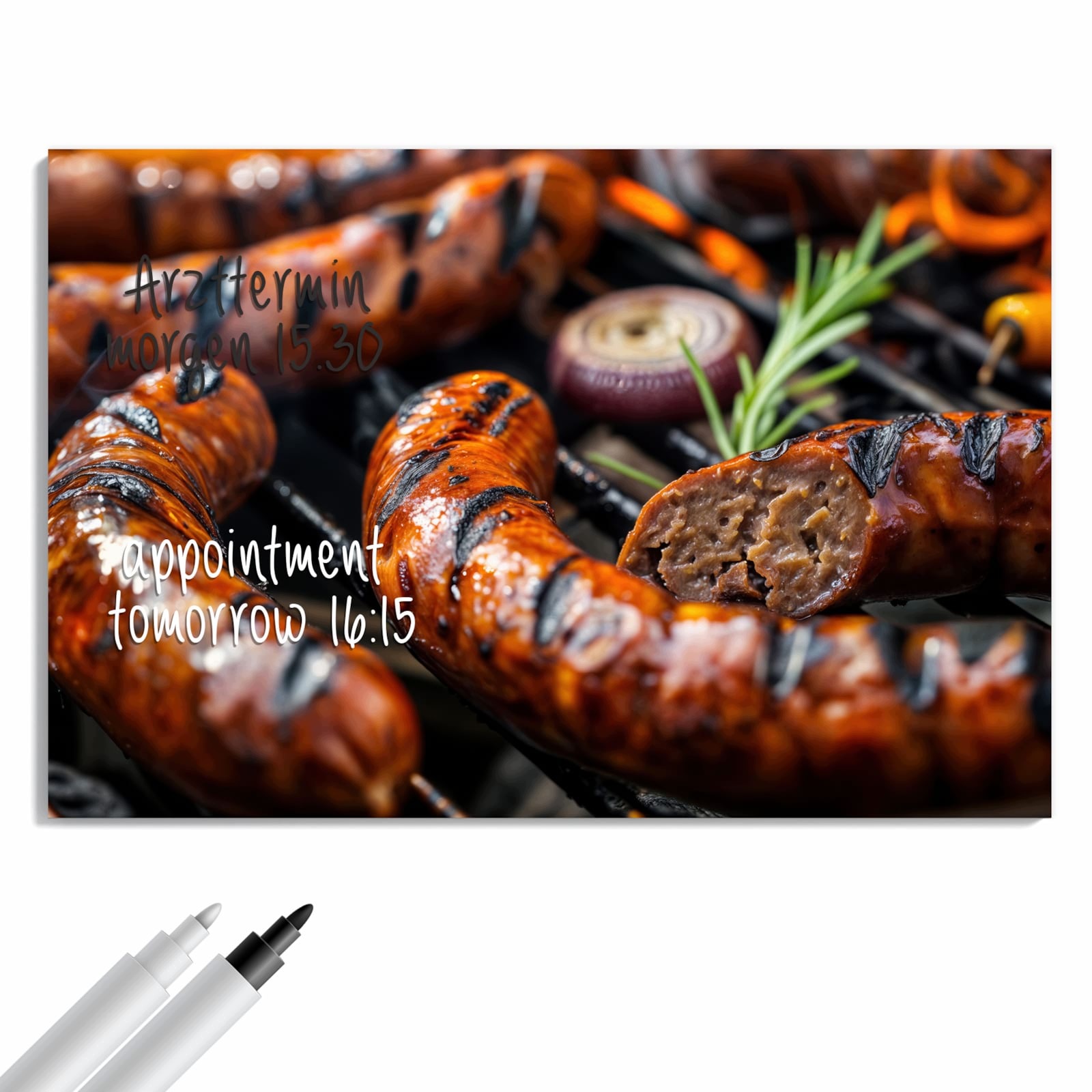 Magnetická tabule Kielbaska s grilla BBQ 90 × 60 cm