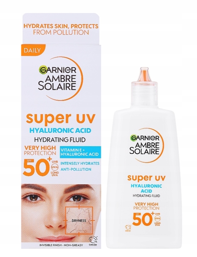 GARNIER AMBRE SOLAIRE FLUID OCHRONNY DO TWARZY PRZECIW PRZEBARWIENIOM SPF50