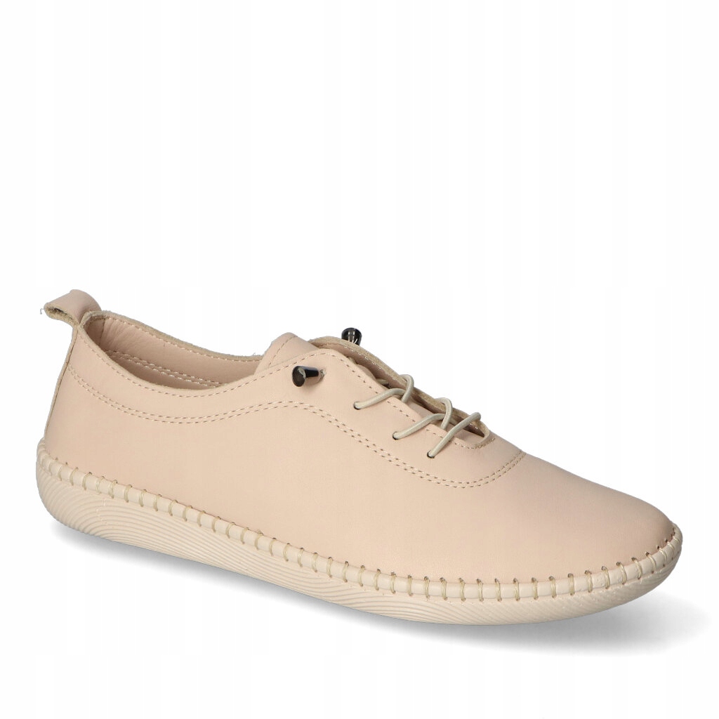 Kožené polobotky Artiker 58C3070 Béžová lico 37