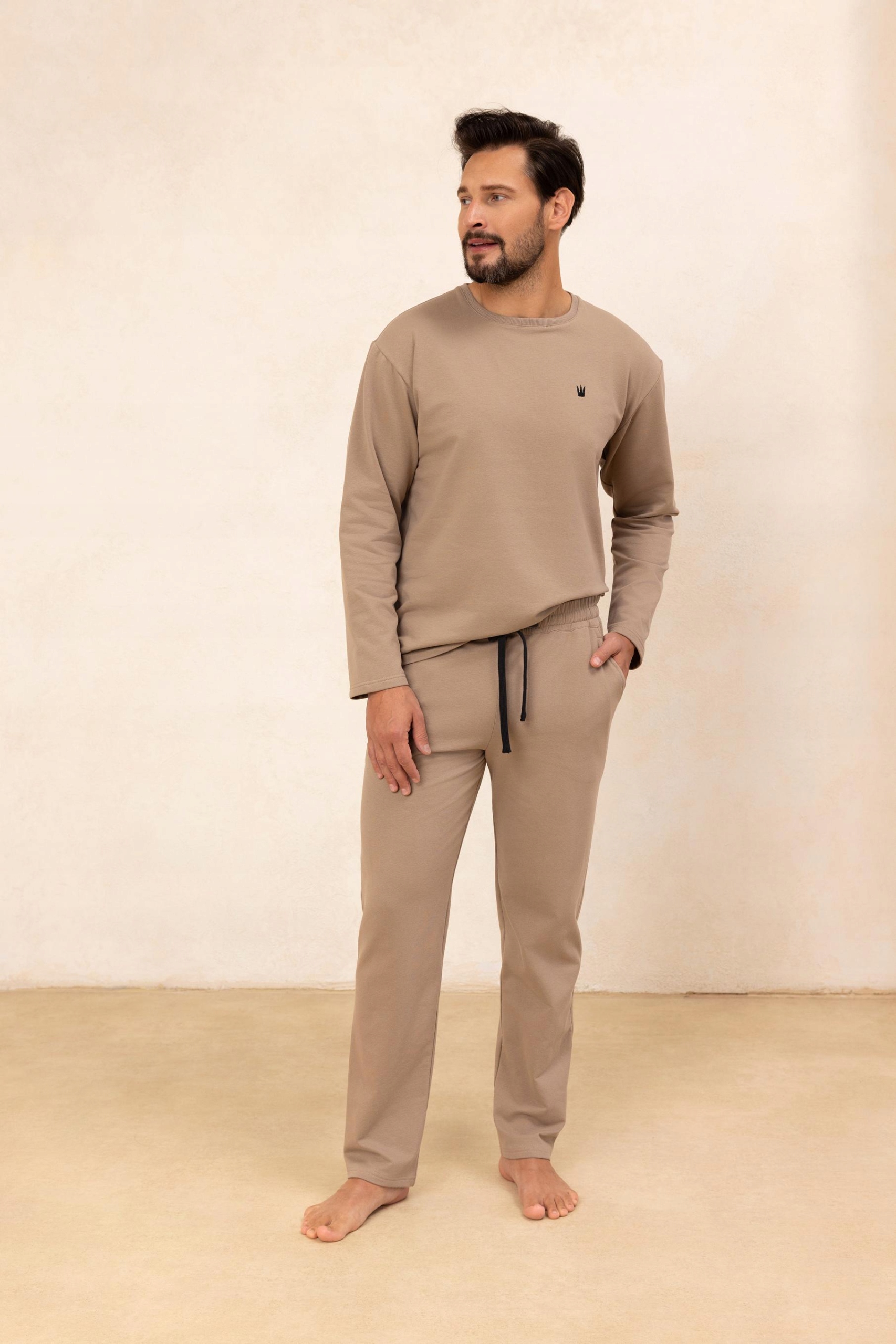 Teplé pánské pyžamo Regina 497 XL hnědá