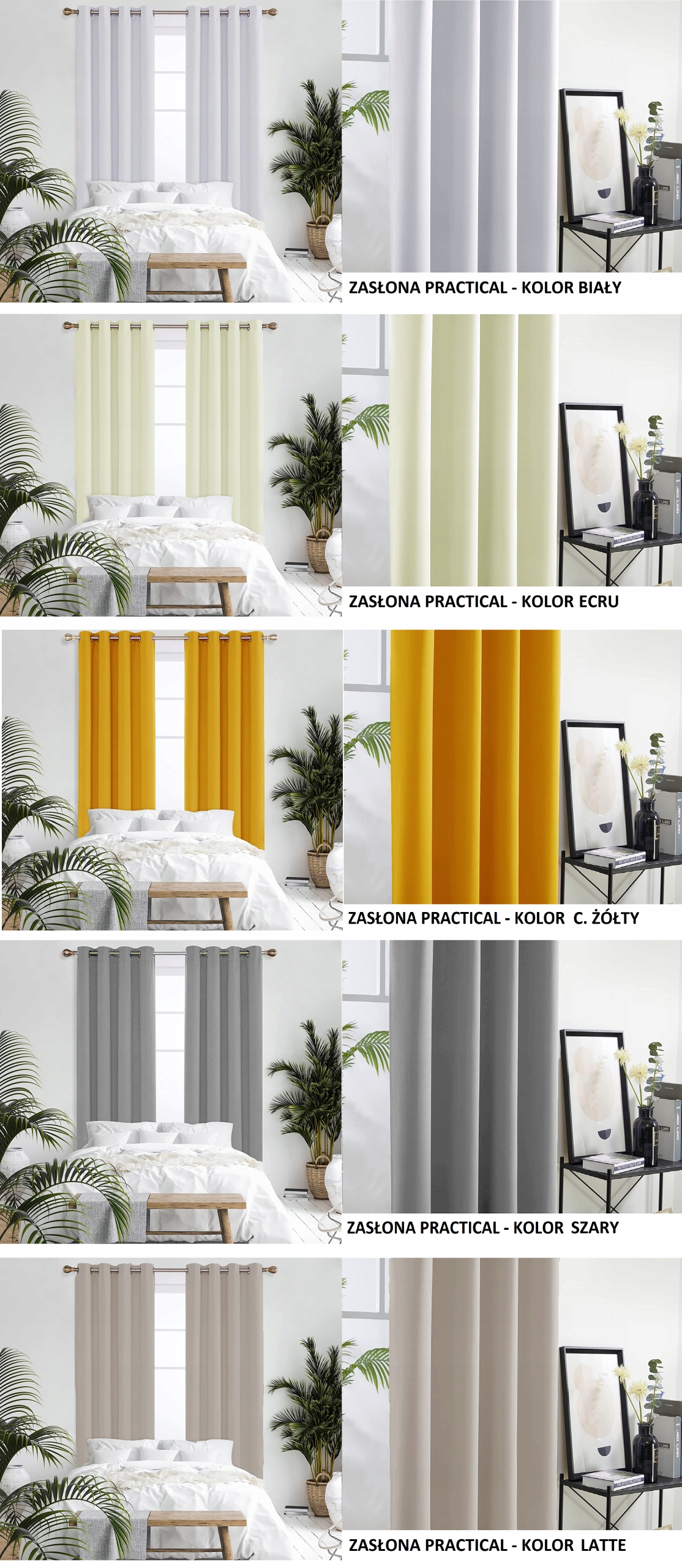 MATOWE ZASŁONY GOTOWE NA PRZELOTKACH 140x260 KÓŁKA Marka Syl-Mar