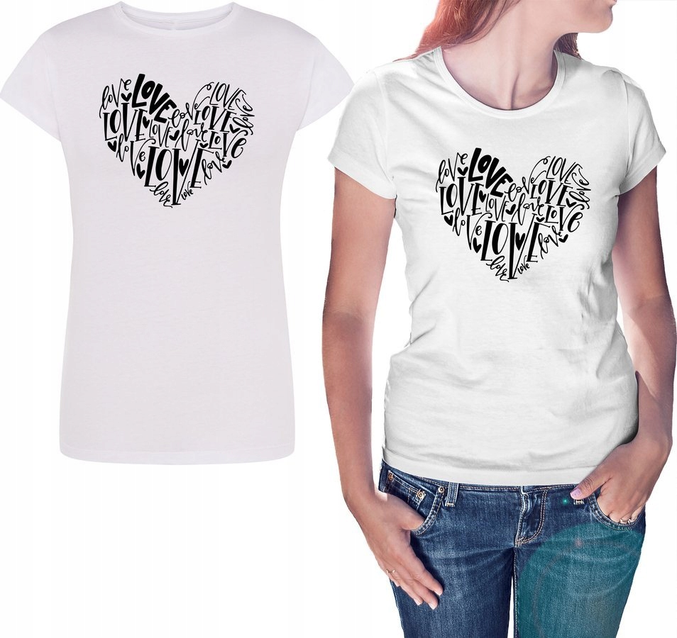 

Koszulka damska Heart Love biała 2XL