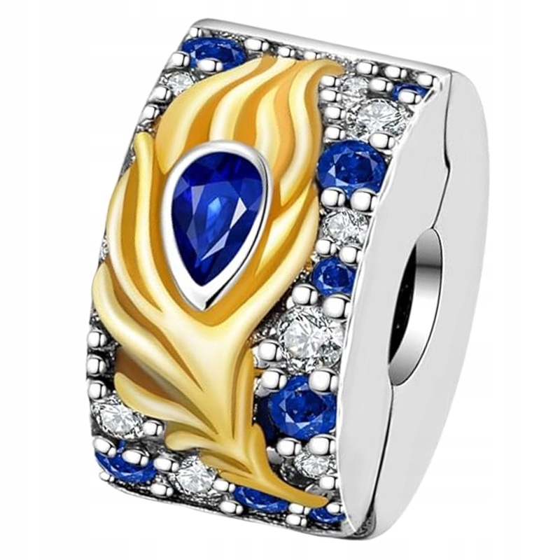 2 x Charms Klips Charms Separátor Páví Pírka Charmsy Trusky