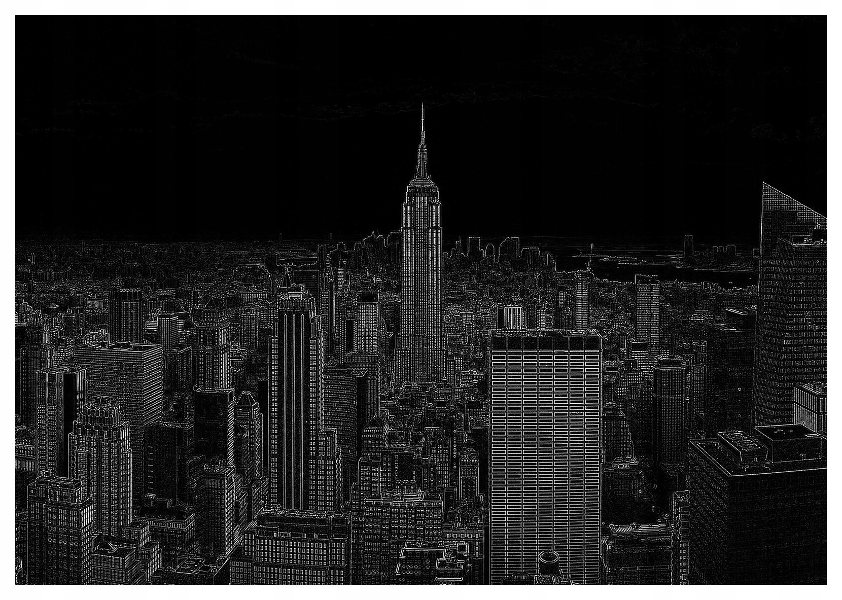 Fototapeta New York v noci Empire State Building Monochrom 416x290 lepidlo