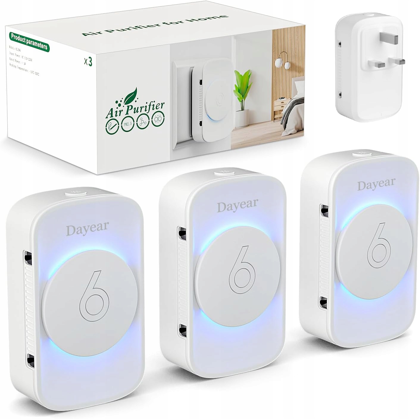 Čistička vzduchu, generátor ionizátoru vzduchu Dayar 3 kusy