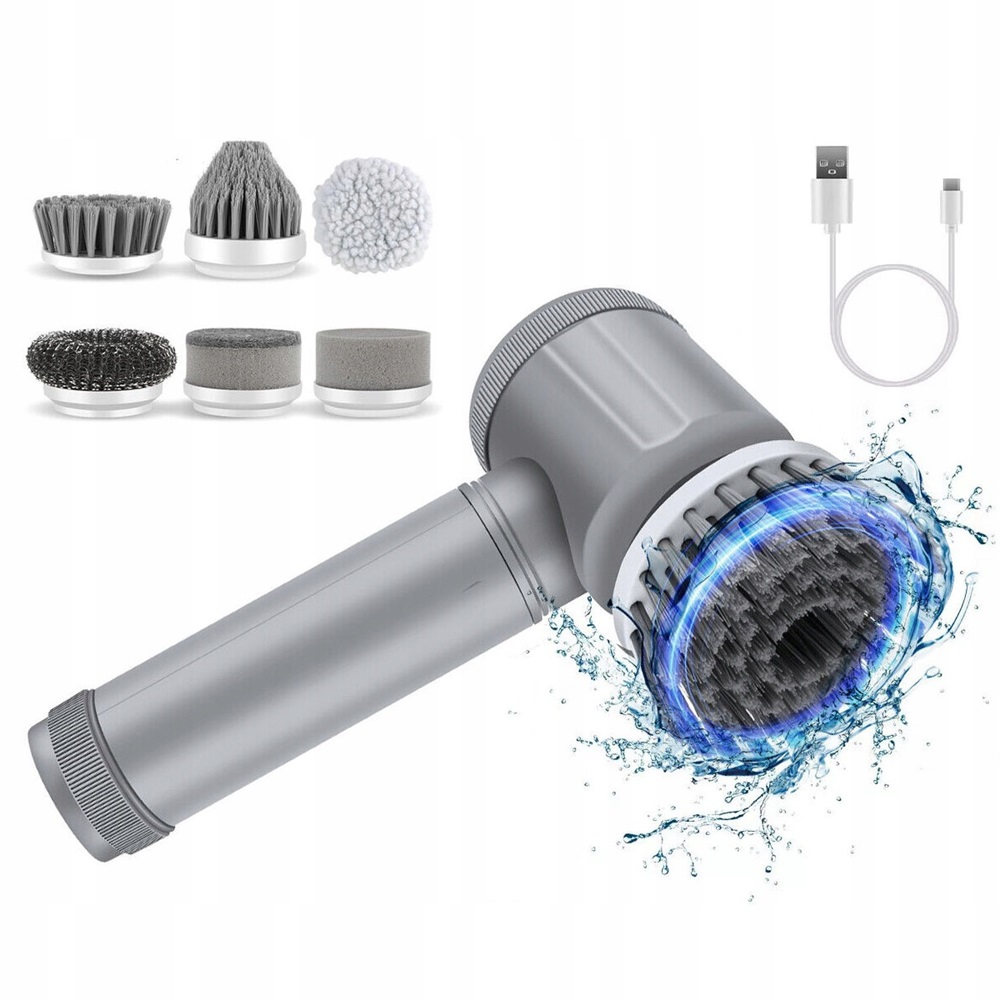 Levně Elektrický Rotační Kartáč Sada Pro Úklid Mytí 1500 Mah Akumulátorová