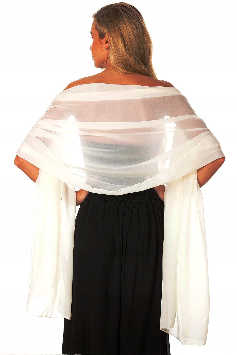 SZAL NA SUKNIE , SUKIENKE- EKRII , KREMOWY-WYPRZEDAŻ -46 x 148 cm EAN (GTIN) 5901301234