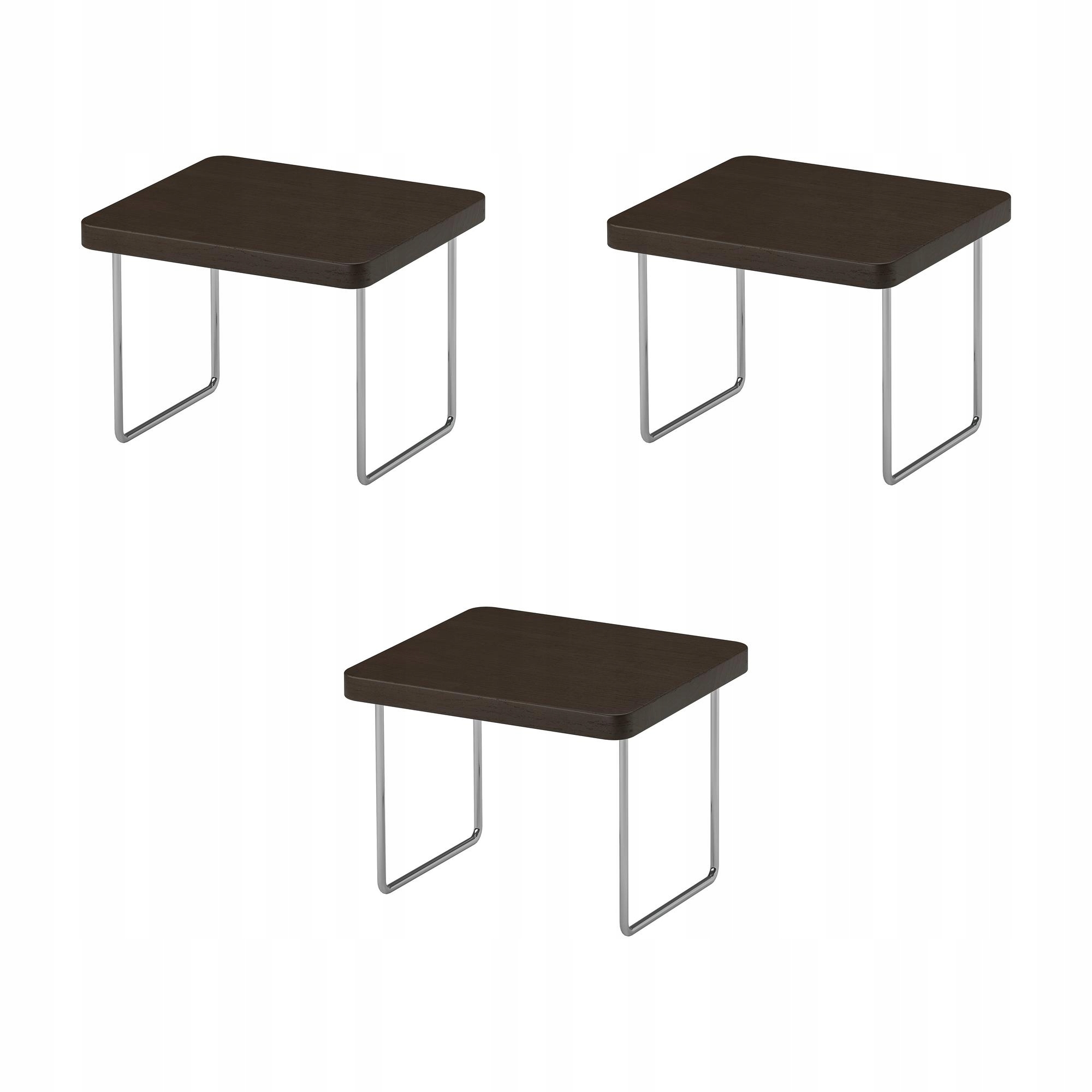 3 ks Podstavec na loketní opěrku Tmavě hnědý, nastavitelný