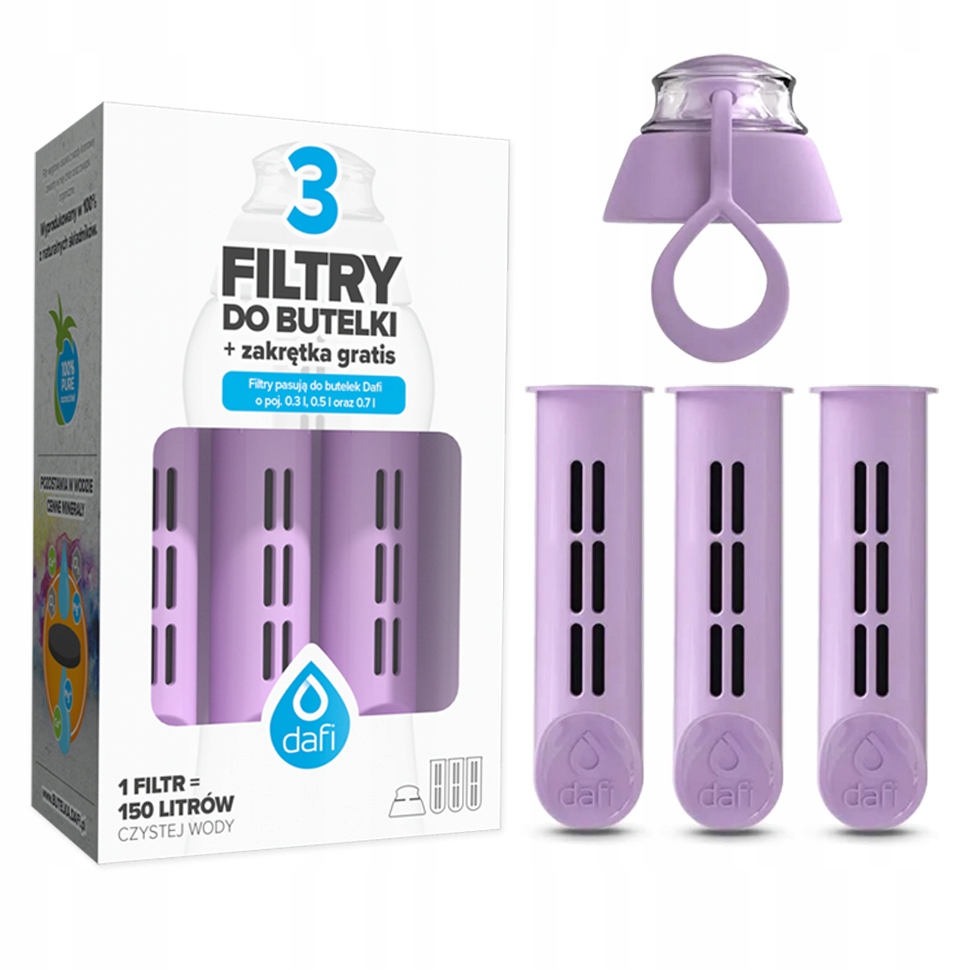 

Dafi filtry do butelki Solid i Soft fioletowe x3