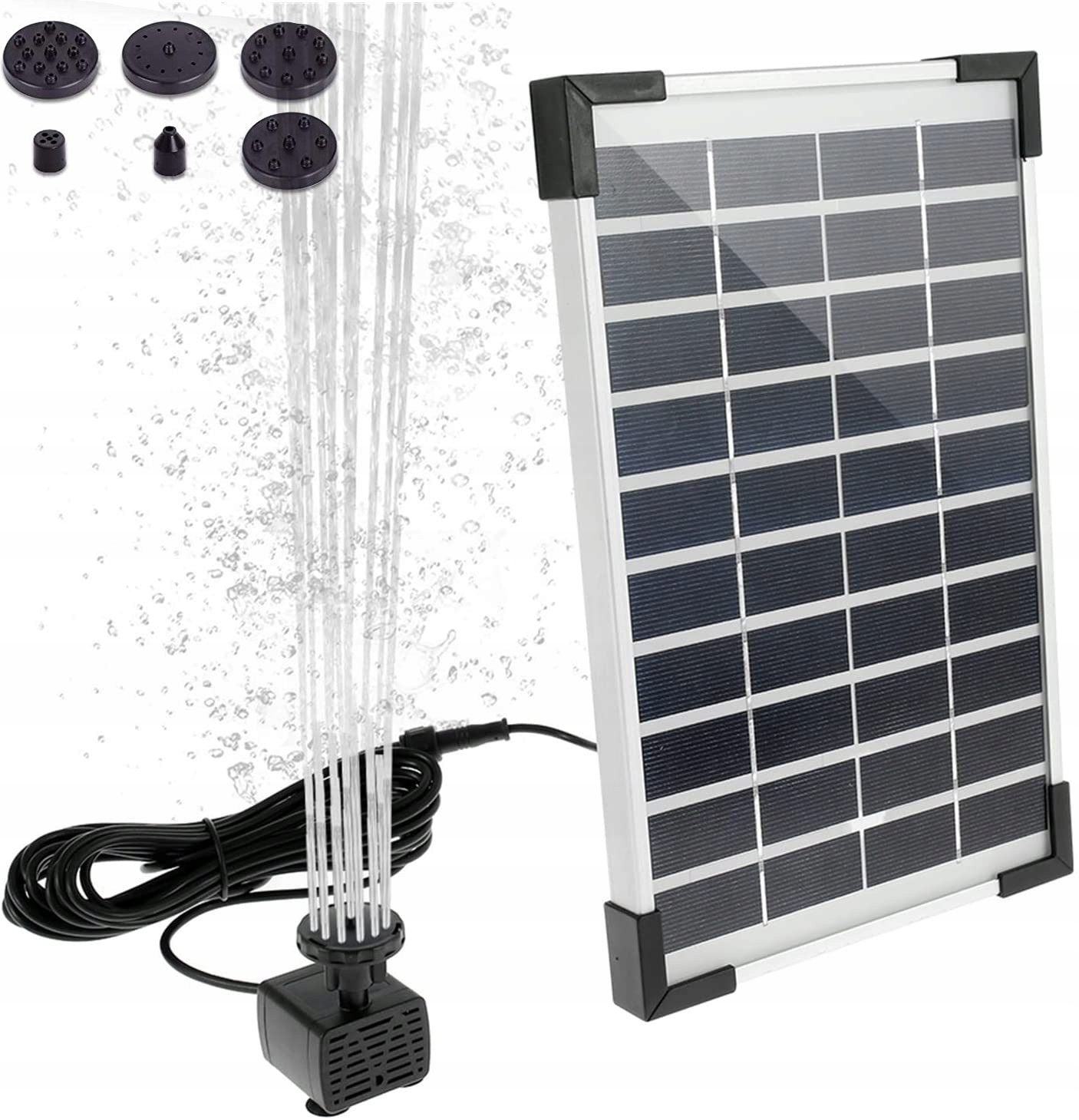 Solární Vodní Čerpadlo Sada Pro Zahradu S Vodou 5W Čerpadlo Do Jezírka 6 Trysek