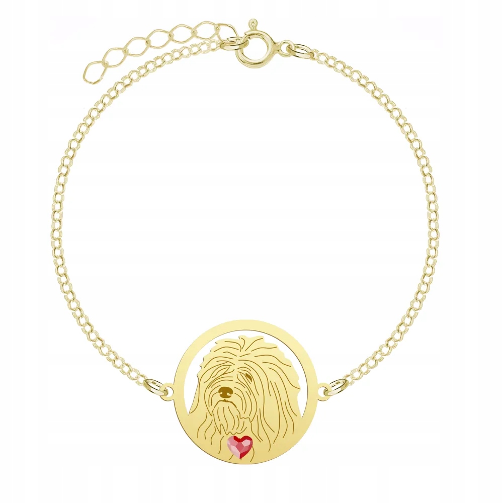 Zlatý náramek s psem Odis 925 Šperky jako Dárek Žena Gravírování