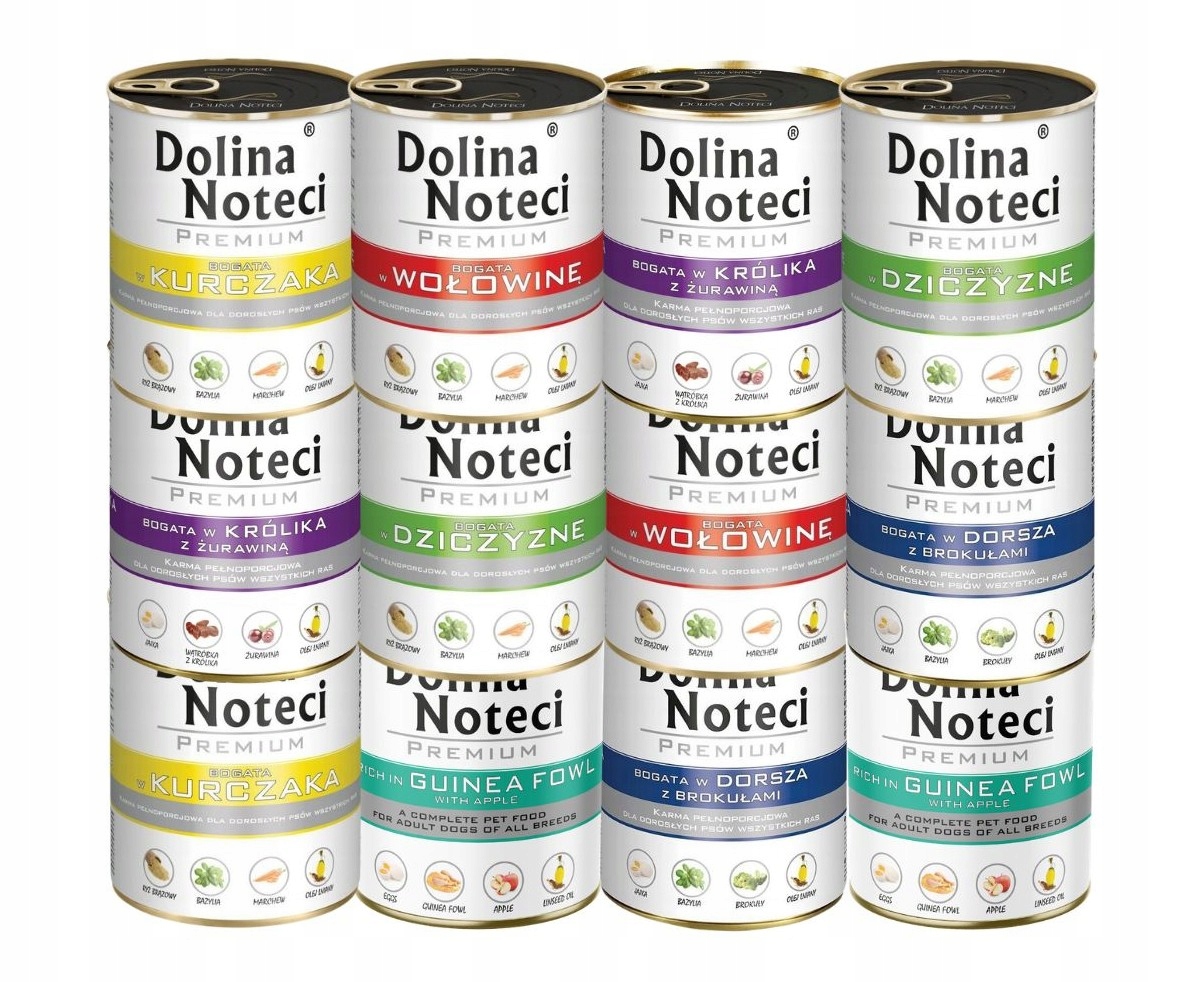 Vlhké krmivo pro psy Dolina Noteci Premium mix chutí 12x800 g
