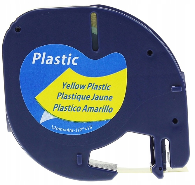

Taśma do Dymo LetraTag 12mmx4m żółta 59423 plast