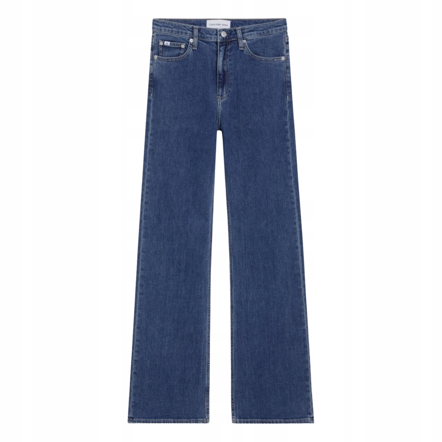 Dámské kalhoty Calvin Klein Jeans s širokými nohavicemi a vysokým pasem W25 L32