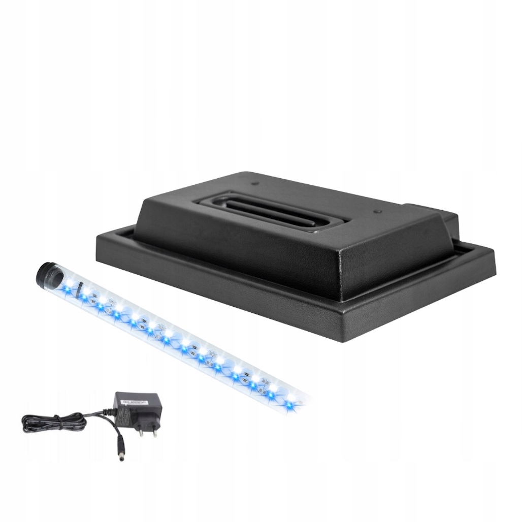 Kryt do akvária 40x25 černý Led osvětlení B-n Den Noc