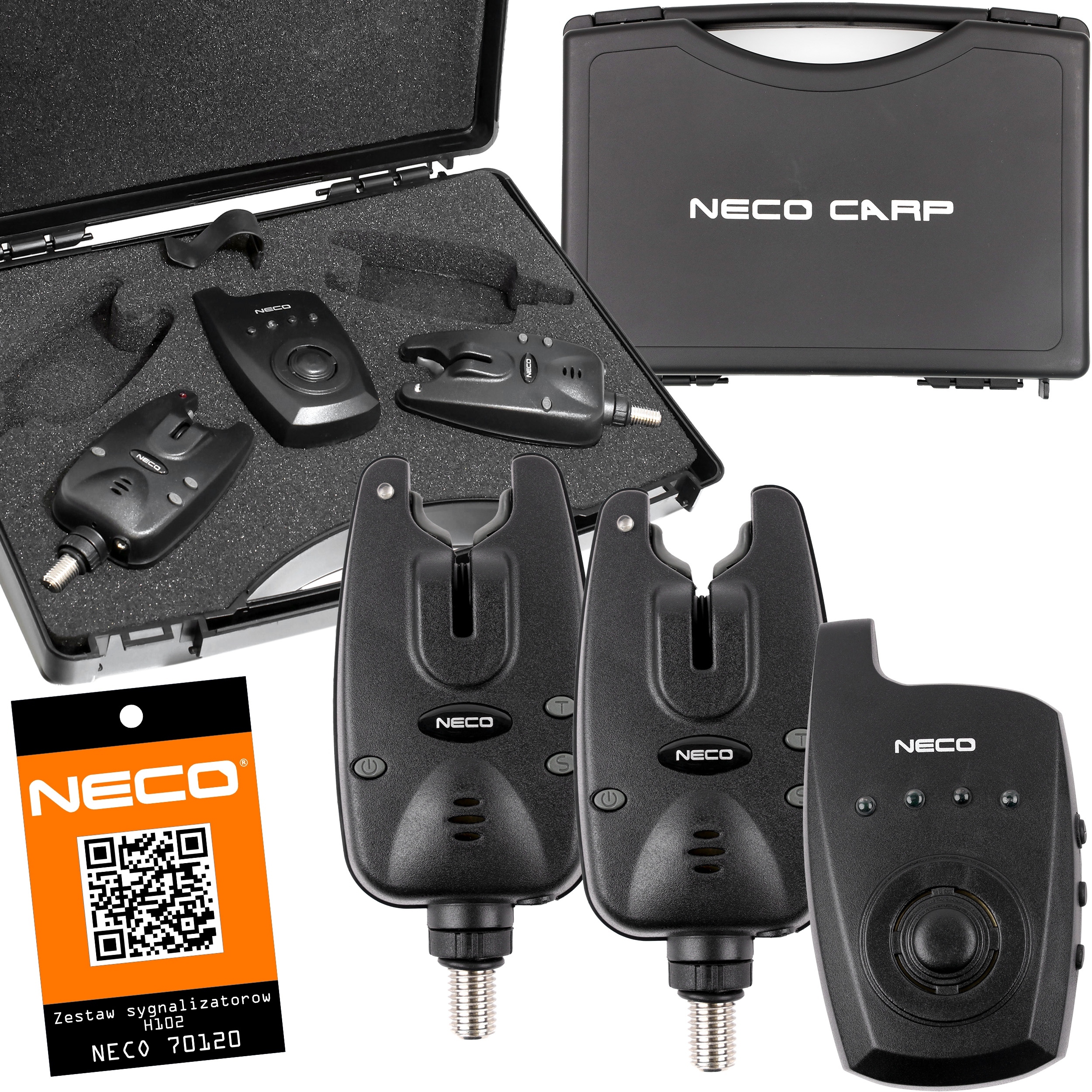 Zestaw sygnalizatorów Centralka 2+1 Neco Carp H102