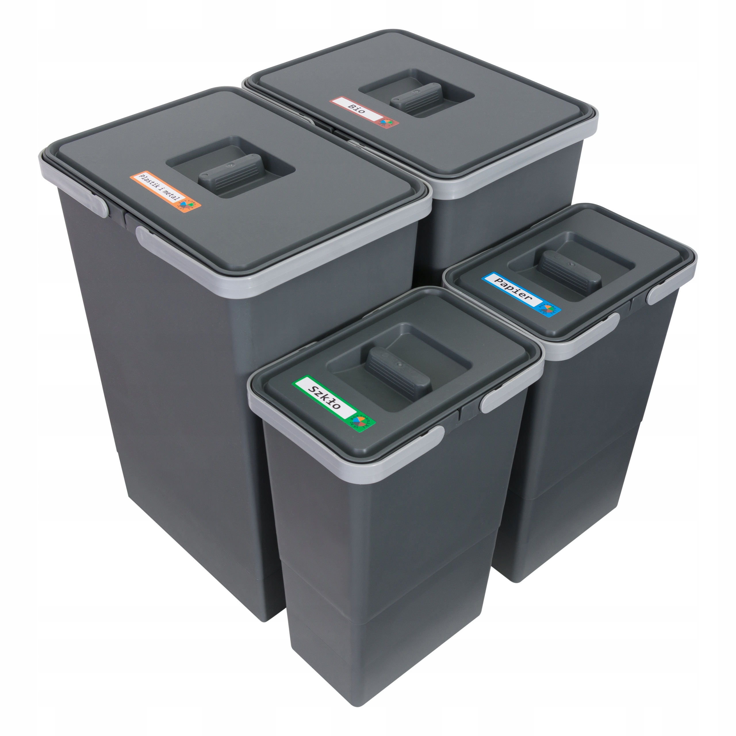 Zestaw koszy do szuflady Blum 60cm do sortowania Future Config 2x24+2x8