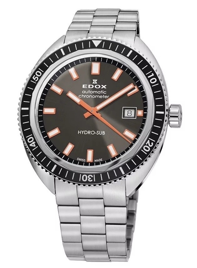 Pánské Hodinky Edox 80128 3NM Gino Hydro-sub Date Automatic Stříbrné 300 M