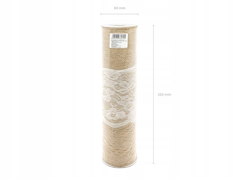 

Szeroki Bieżnik Jutowy - Zdobiony Koronką -na Stół