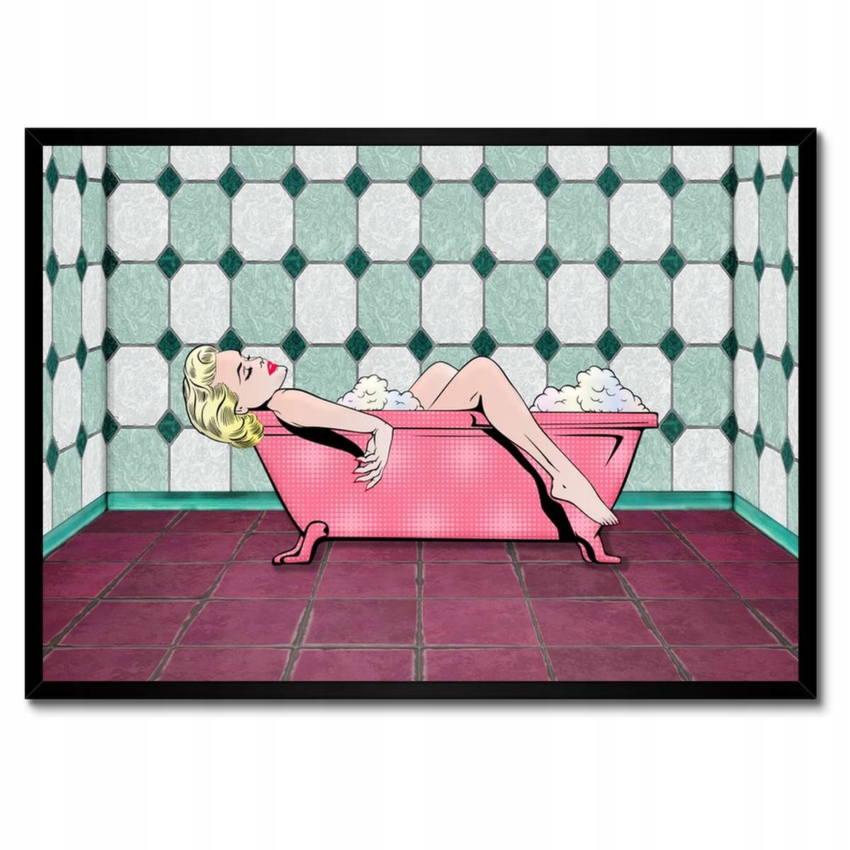 Plakáty v rámu 70x50 Marylin Monroe ve vaně