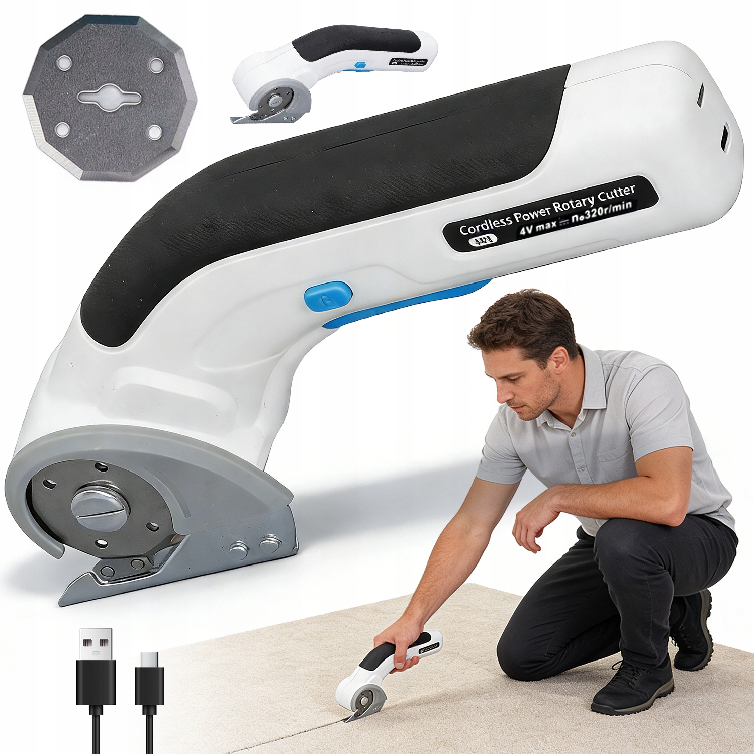 Elektrické Nůžky 320 Ot/min, Tloušťka Řezu Až 8 MM, Vysoce Výkonné Řezání