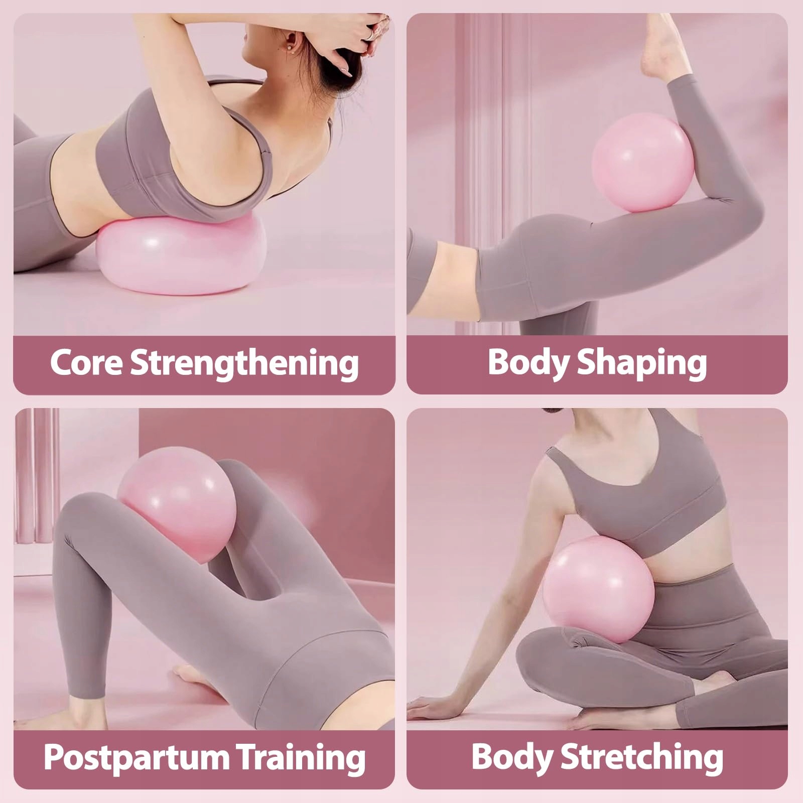 VORTIX Piłka Pilates 25cm Antywybuchowa Antypoślizgowa Do Jogi i Fitness — miniatura 7