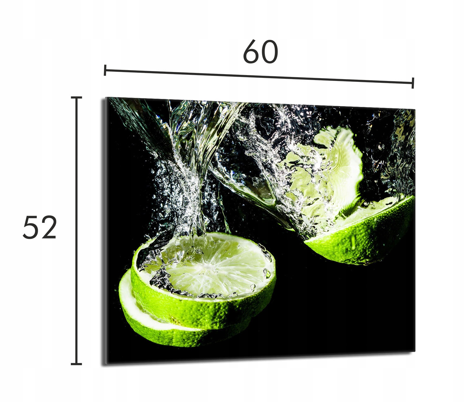 

Szklana płyta ochronna na kuchenkę 60x52 Limonka
