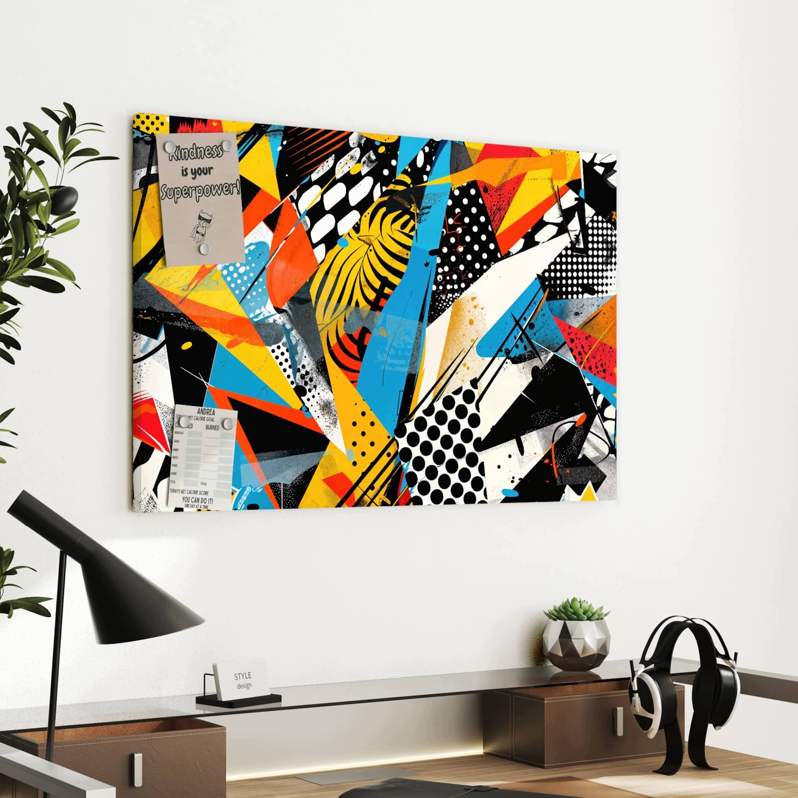 Magnetická tabule Abstraktní Umělecké dílo 60 × 40 cm