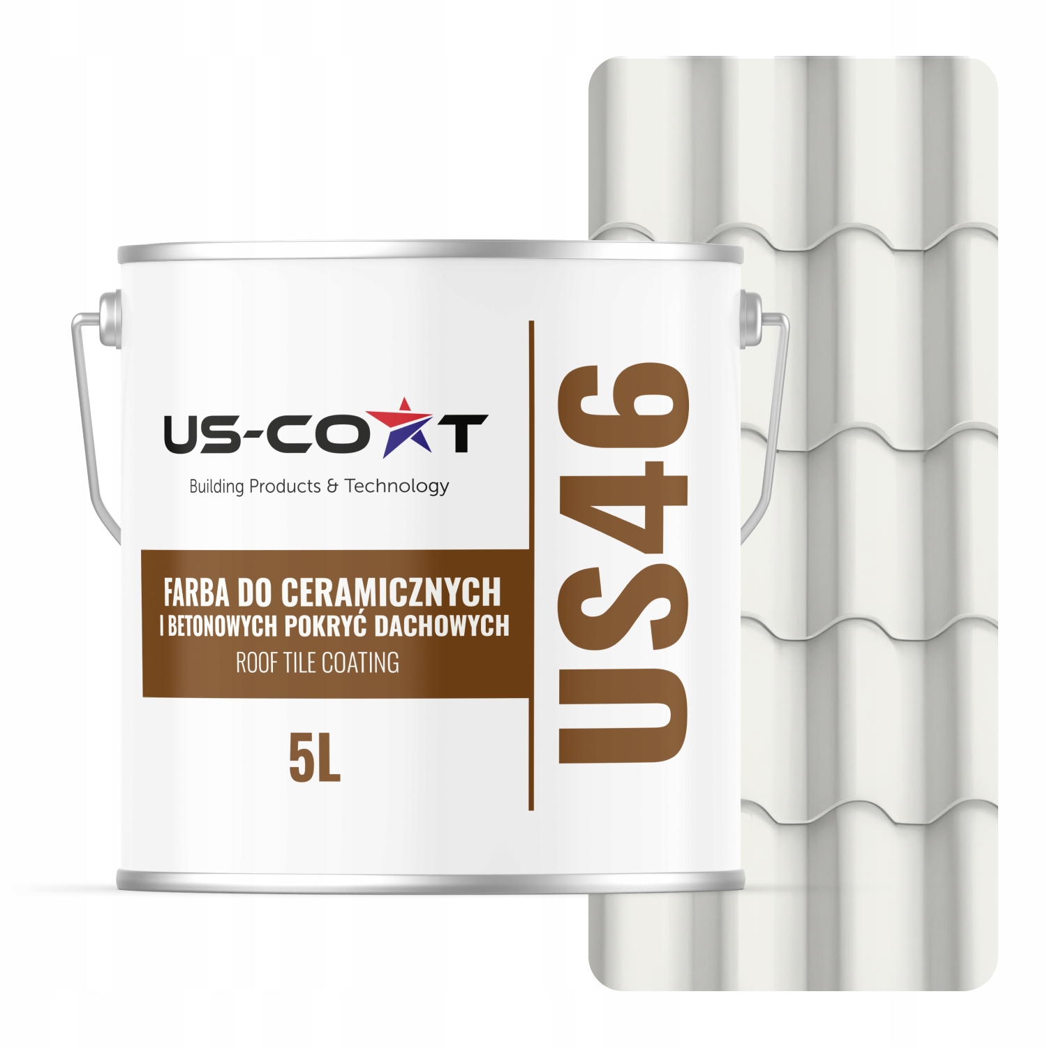 Farba Na Strechu Keramických Betónových Krytín Biela Cestná Ral 9016 5 L Lesk