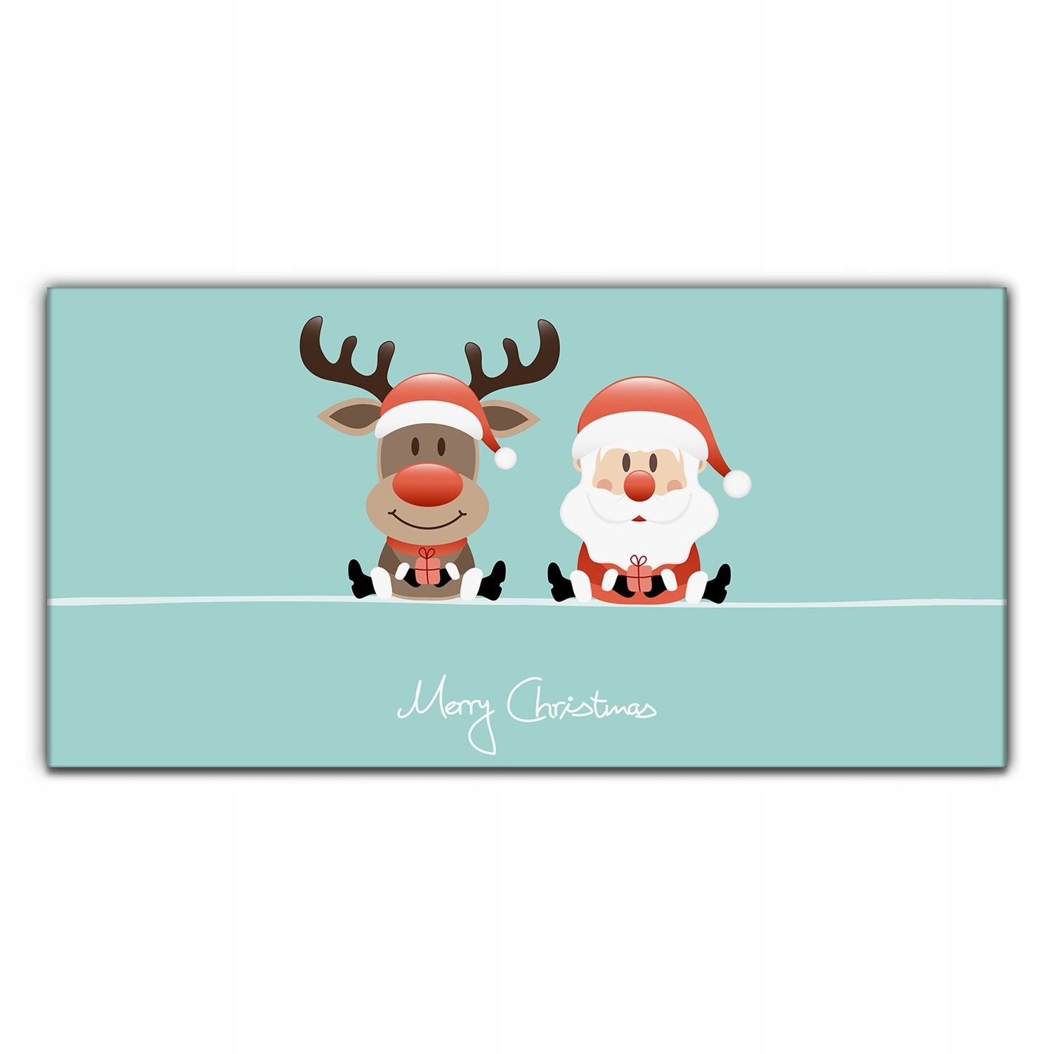 

Foto-obraz na płótnie Mikołaj i Rudolf 140x70 cm