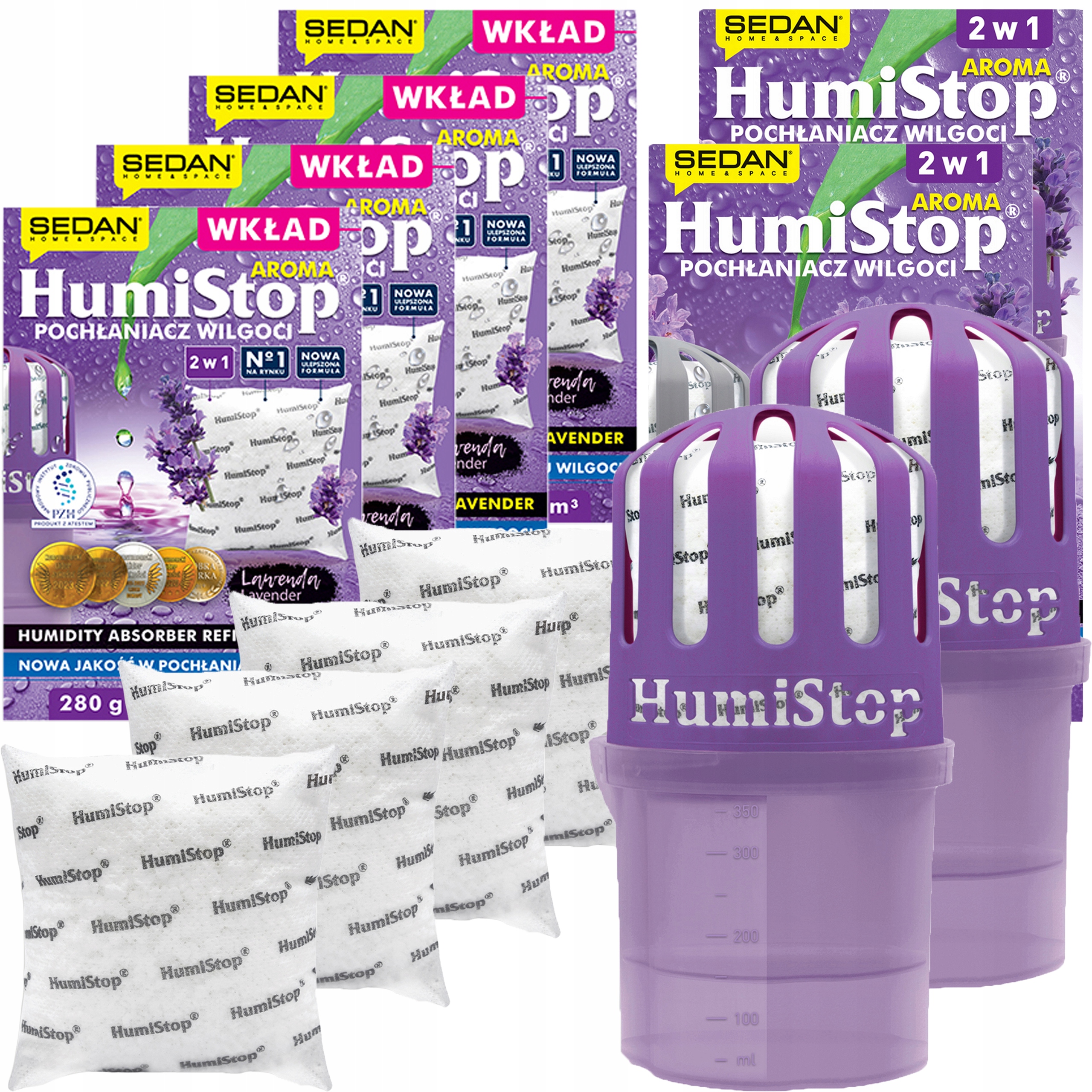 2x pachový pohlcovač vlhkosti, odvlhčovač vzduchu do sklepního domu 6x náplň