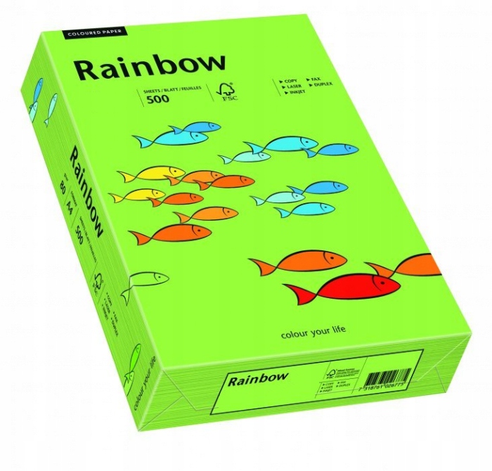 

Papier ksero Rainbow A5 80g 500arkuszy zielony R76