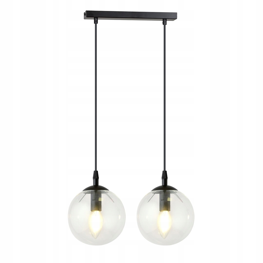 Emibig Závěsná lampa Cosmo 2xE14 Černá Sklo 100 cm stmívatelná