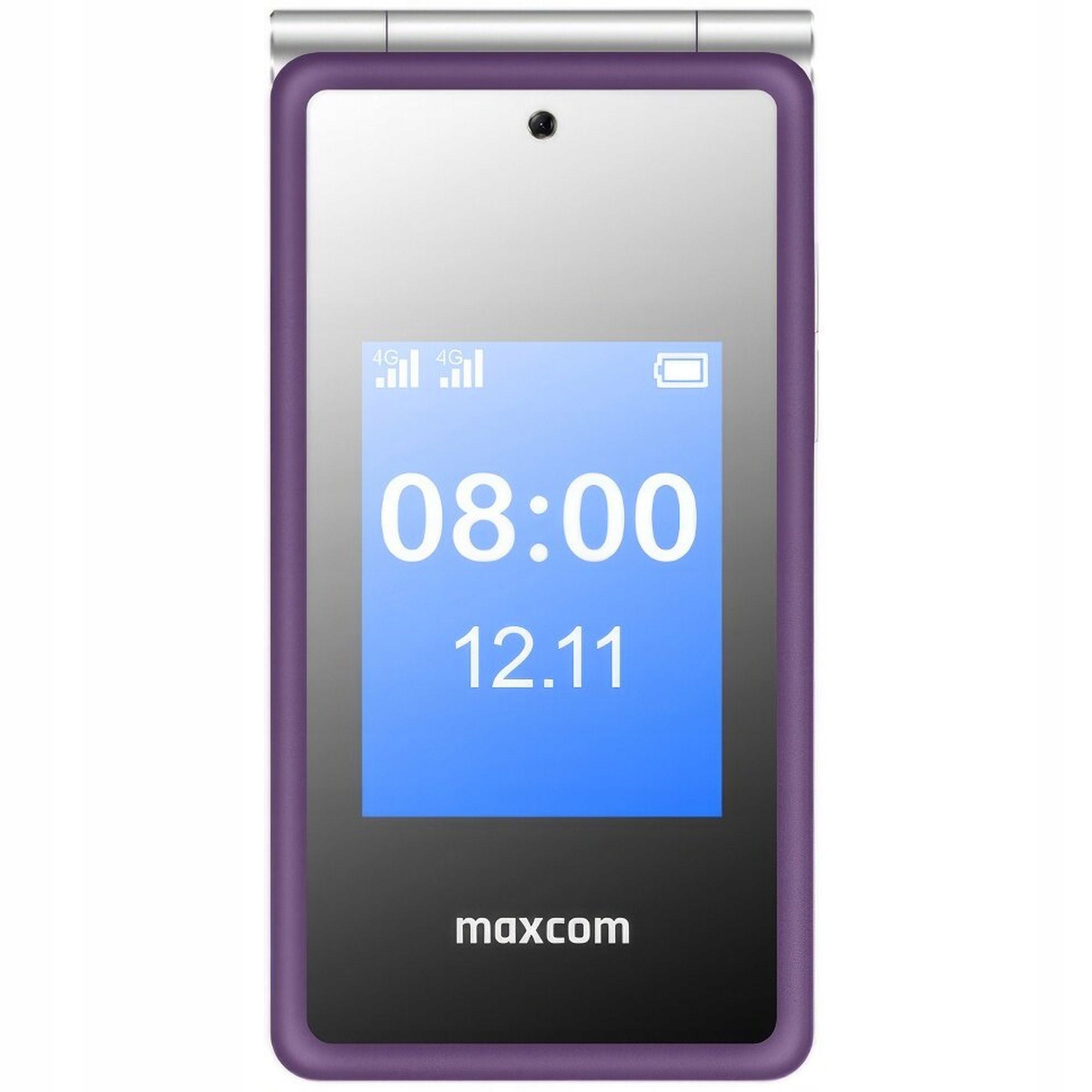 Telefon Komórkowy z klapką MicroSD 2.4 cal Maxcom MM835 4G Fioletowy