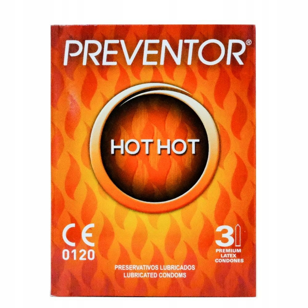 

Cienkie prezerwatywy rozgrzewające Hot Hot 3 szt.