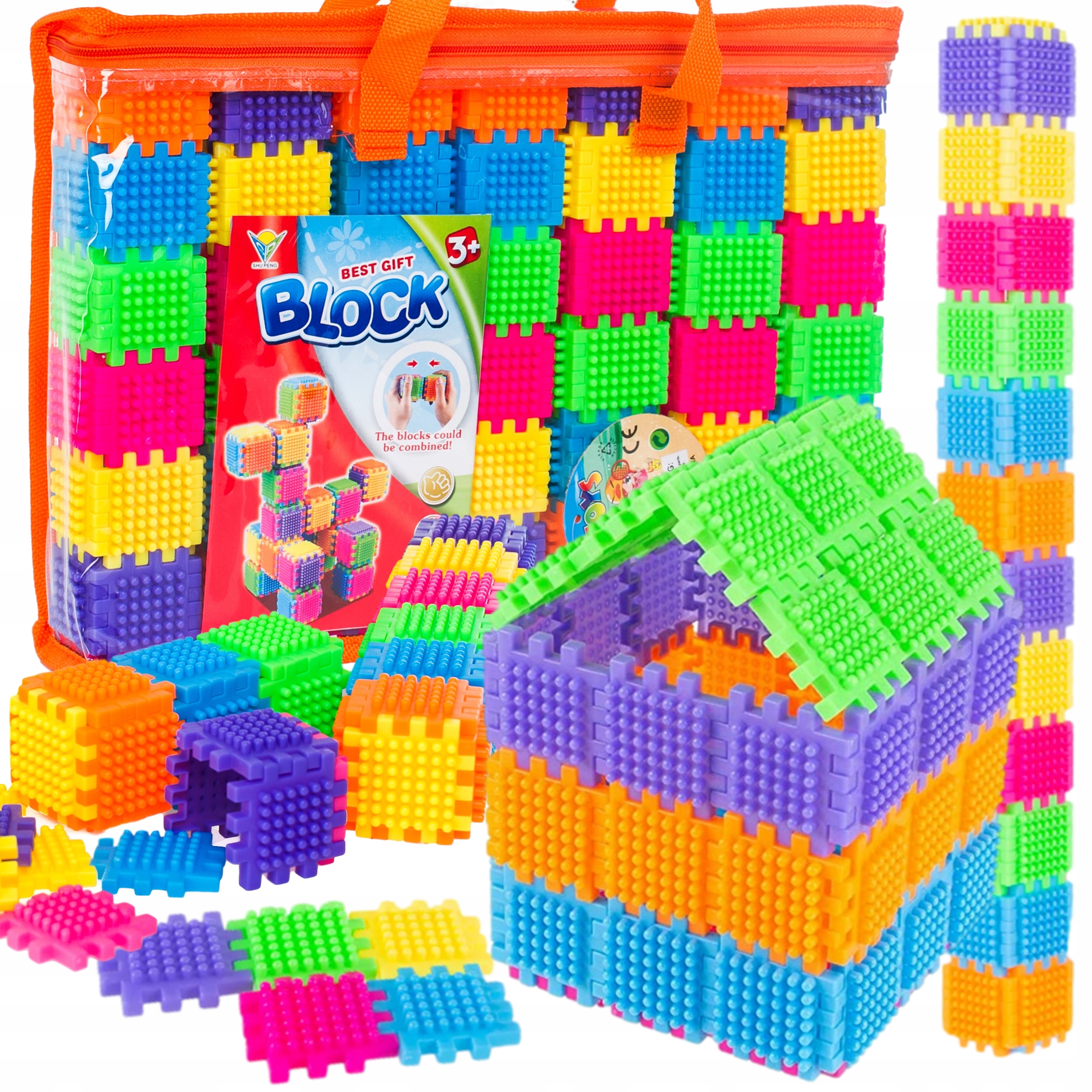 

Klocki Konstrukcyjne Przestrzenne rzep wafle 182el