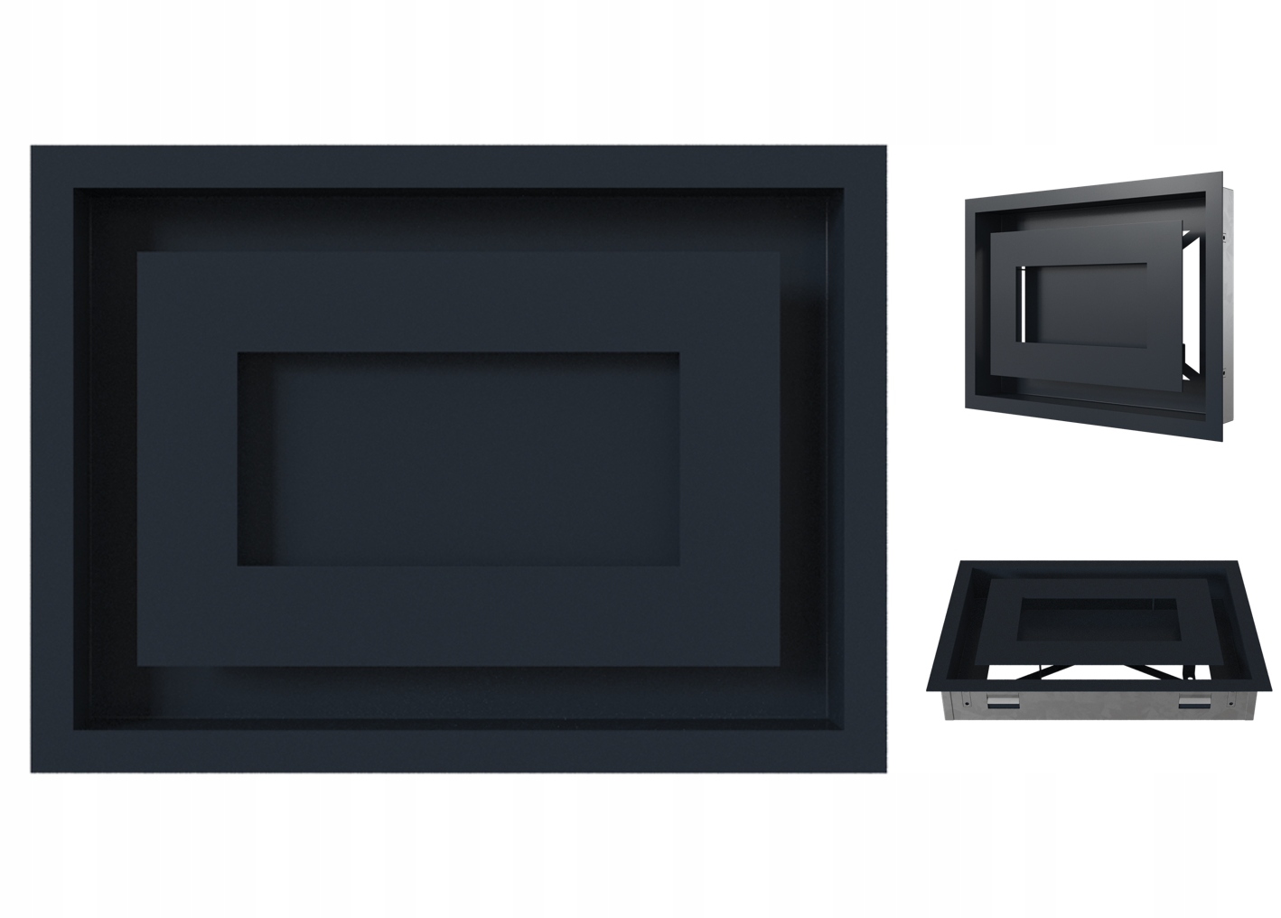 Ventilační krbová mřížka Wind 22x30 grafitová