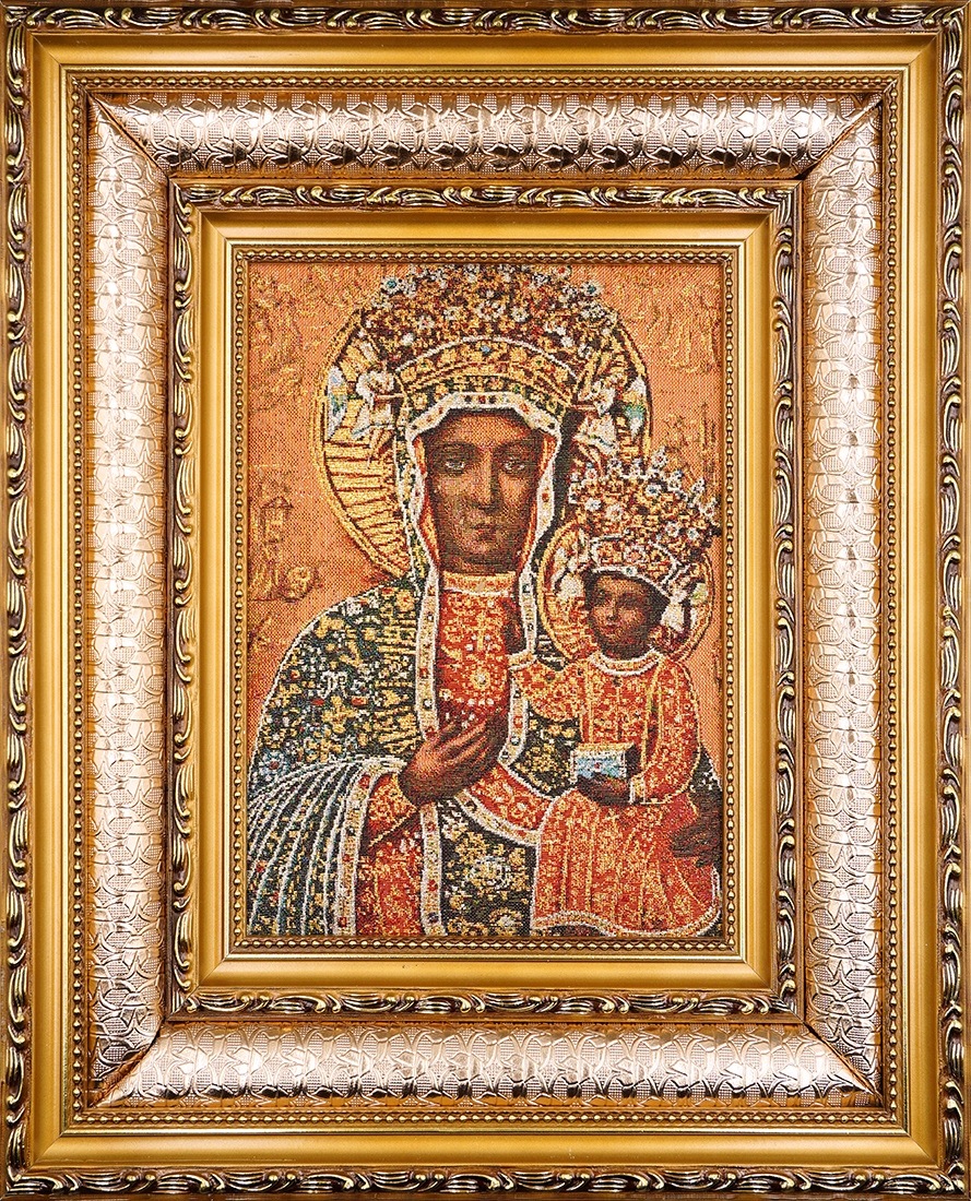 Vyšívaný obraz Panna Maria Čenstochovská II 56x74 cm 4260B3