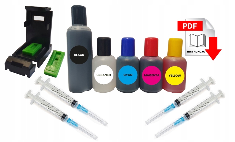 Zestaw do czyszczenia INK-MATE 110 ml pigment black, 180 ml kolorowy HP