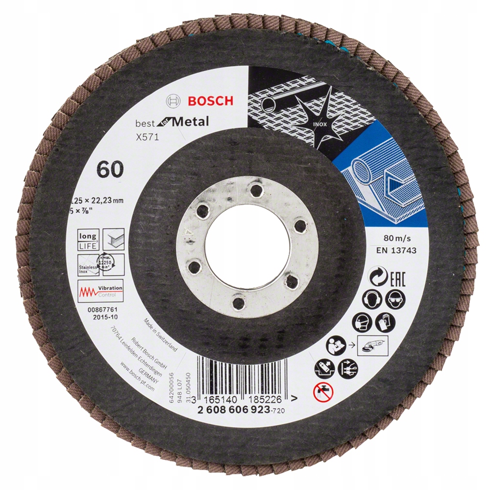 

Bosch X571 Tarcza szlifierska do metalu G:60