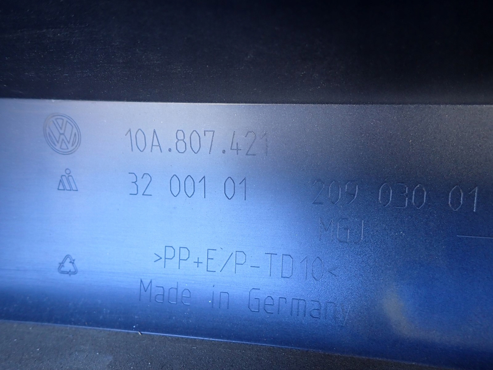 bumper rear part rear VW VOLKSWAGEN ID3 ID.3 E11 2020