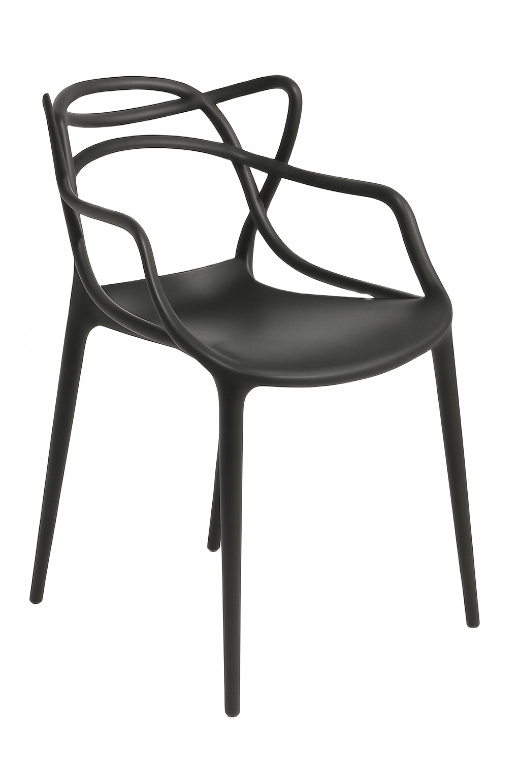 Czarne Krzesło Ażurowe Fotel Nowoczesny Plastikowy Loft Ogród Dom A004 Kod producenta A004