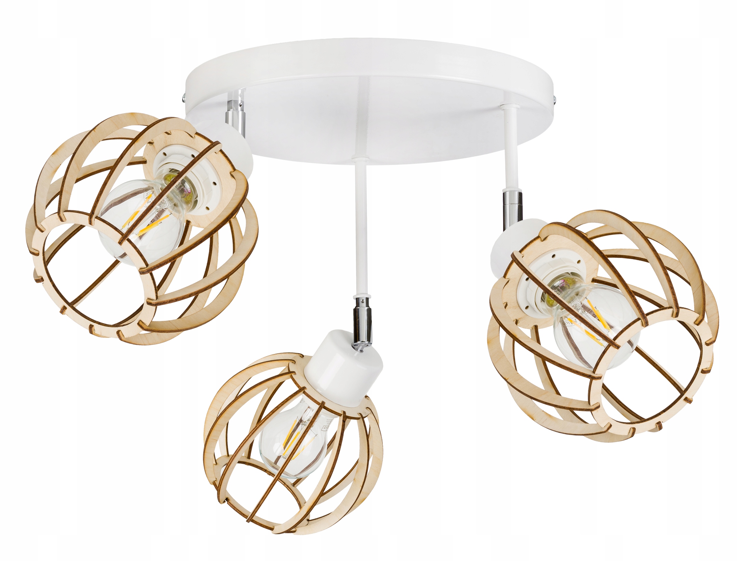 Lampa stropní svítidlo Pohyblivý Lustr loft Dřevo