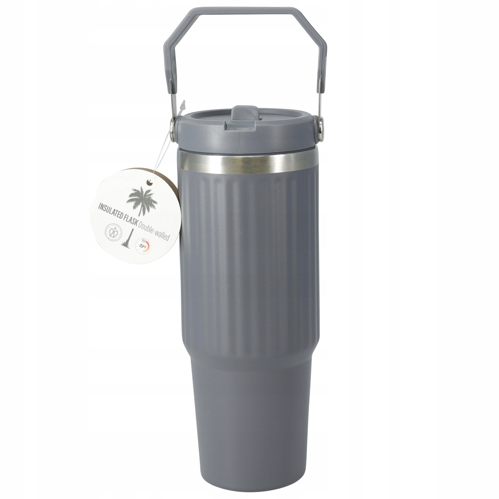 Termos Stalowy Z Uchwytem 900 ML Podwójna Izolacja Wym 11X10X24 CM