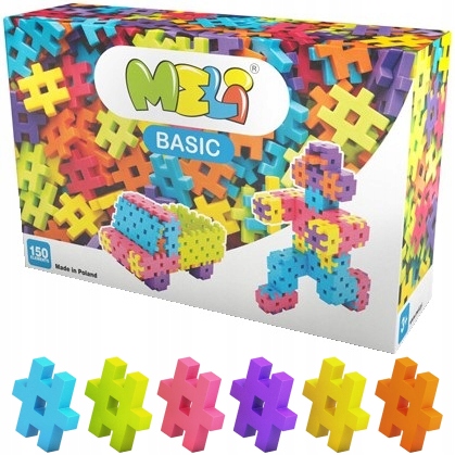 

Klocki Konstrukcyjne Wafle Meli Basic 150 El