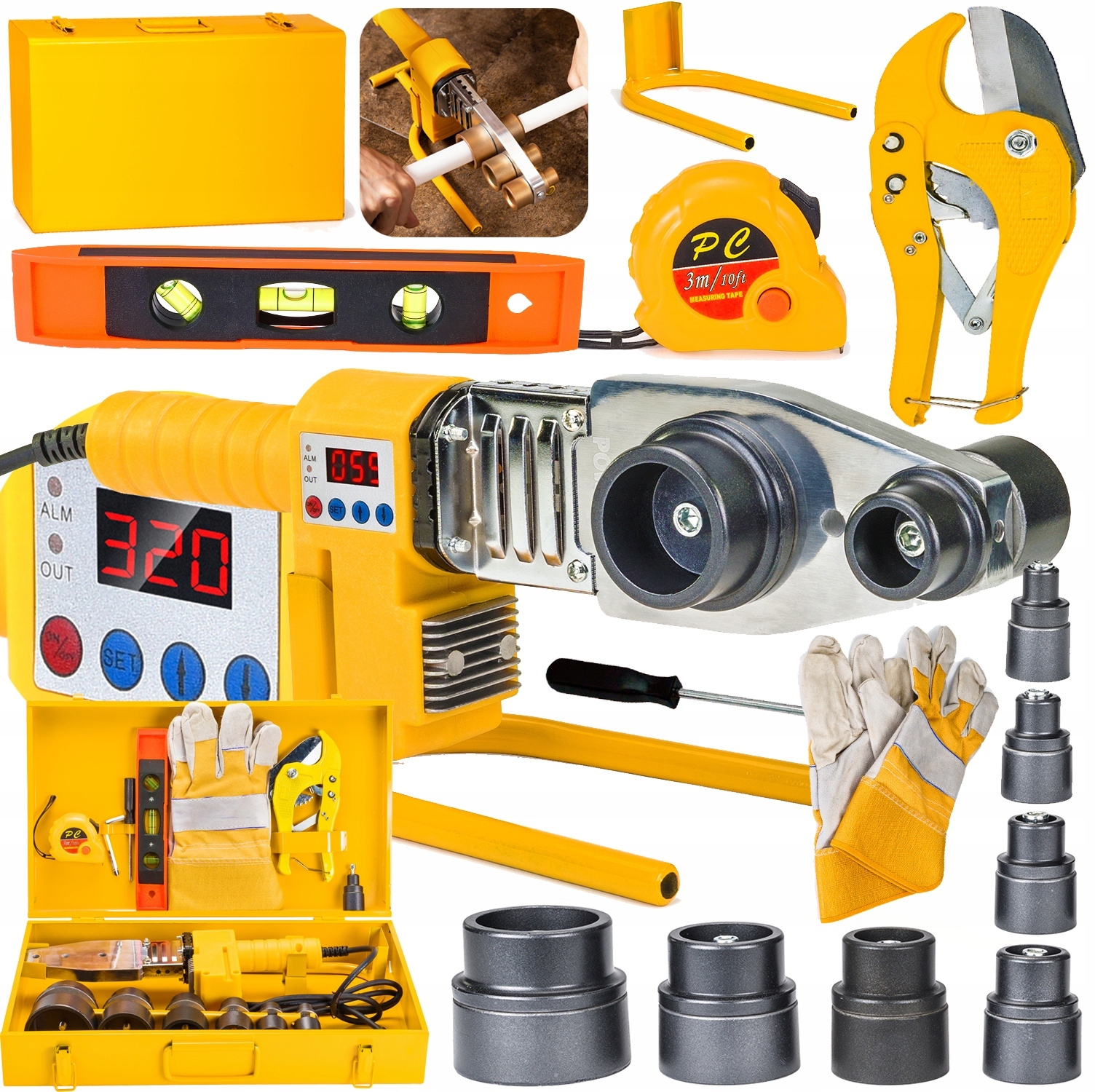 Машина заварки трубы ПВК ПП ЛКД умирает дисплей 16-63мм 2800В ПОЛИФУЗИОННОГО