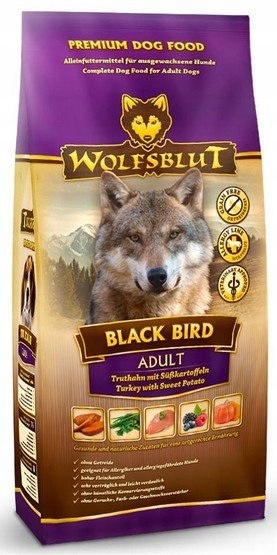 Levně Wolfsblut Dog Black Bird Adult – krůta a batáty 12,5 kg