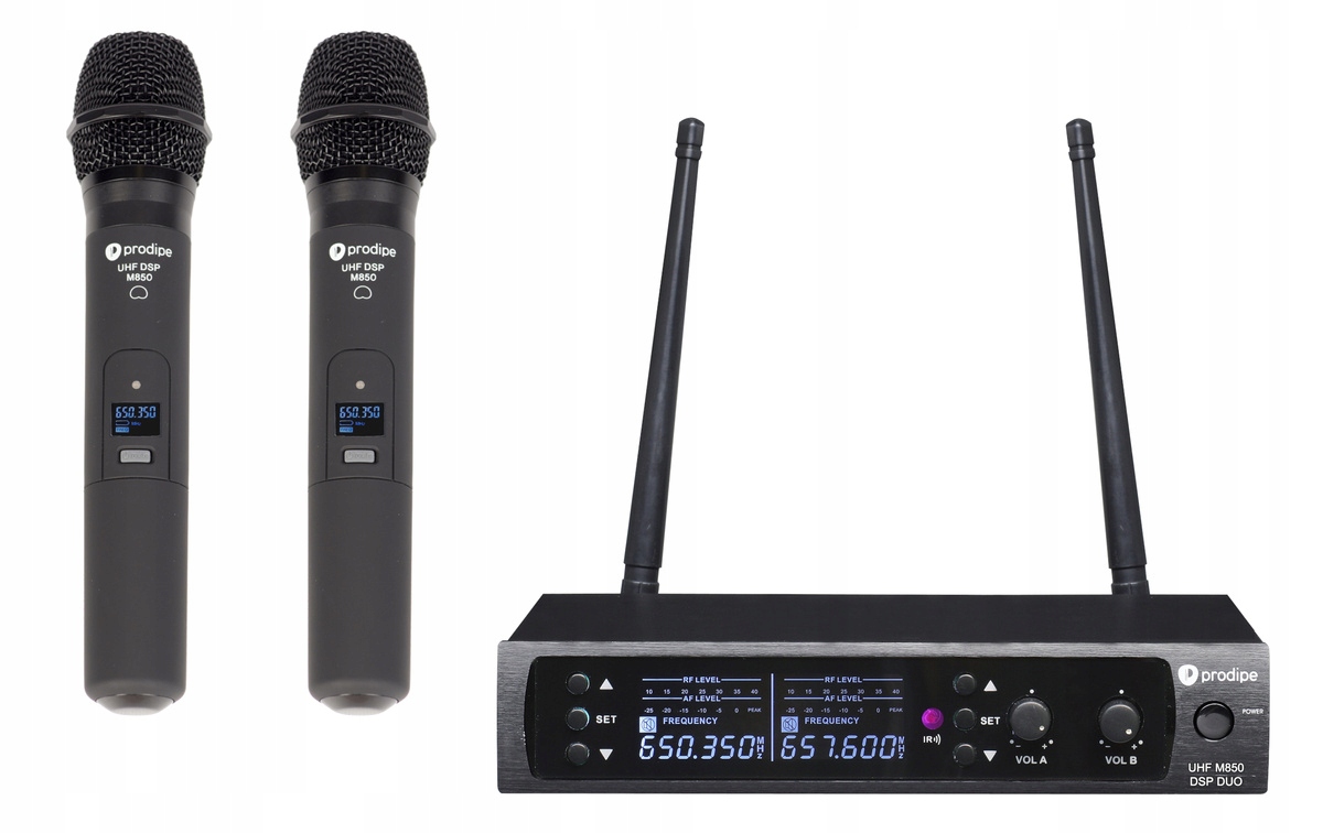 Prodipe M850 Dsp Duo Uhf Mikrofony Bezprzewodowe Do Ręki System Doręczny