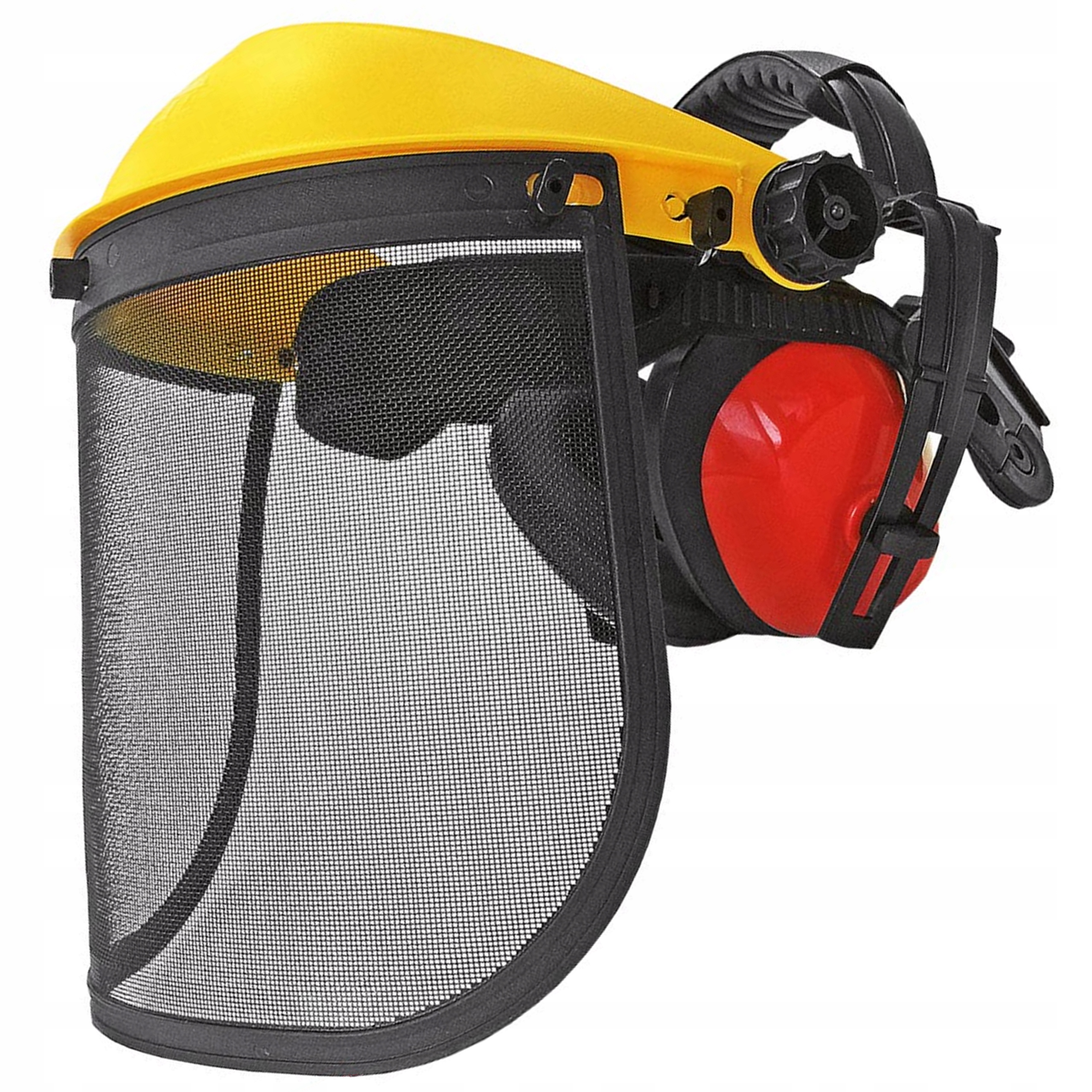PRZYŁBICA SIATKOWA OCHRONNA OSŁONA TWARZY Z NAUSZNIKAMI komplet kosiarki