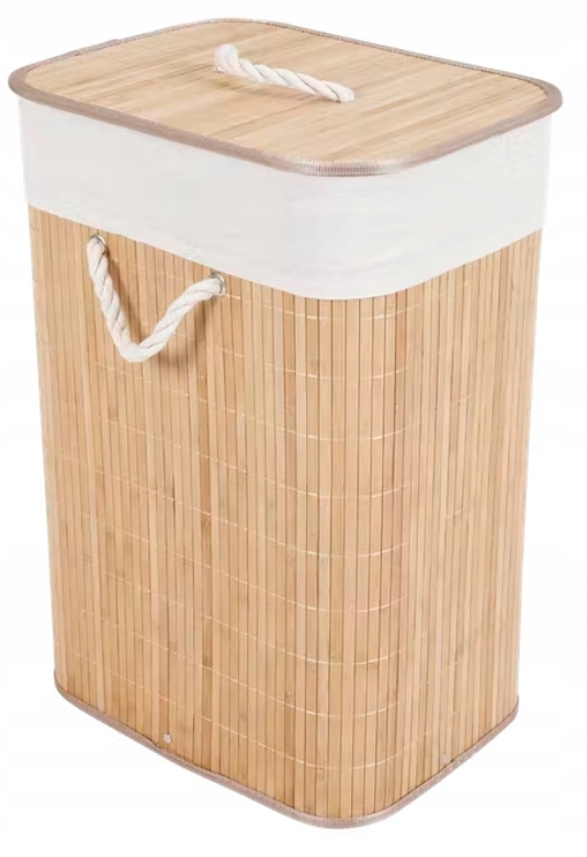 

Kosz Bambusowy Pojemnik Na Pranie Z Pokrywą.